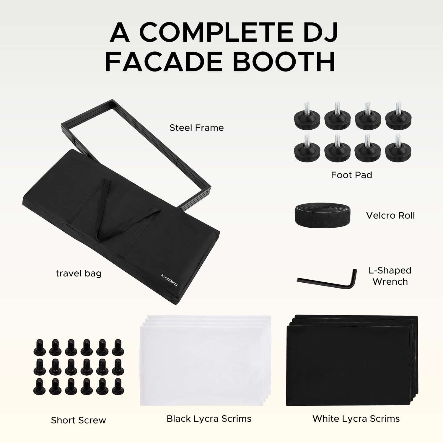 Foto 7 pulgar | Funda Portátil Para Eventos Dj Facade Booth Starfavor Con Bolsa De Transporte - Venta Internacional.