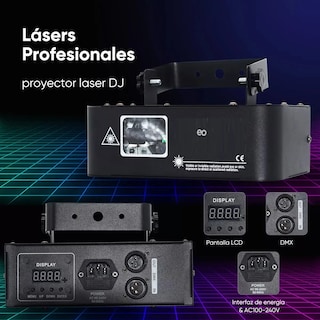 Foto 3 | Rayo Láser Rgb Colores Potente 500mw Luz De Dj Proyector Eo Safe Imports Esi-20202 Negro