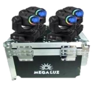 Foto 6 | Case 4 Cabezas Robóticas 60w Megaluz Spot Gobos