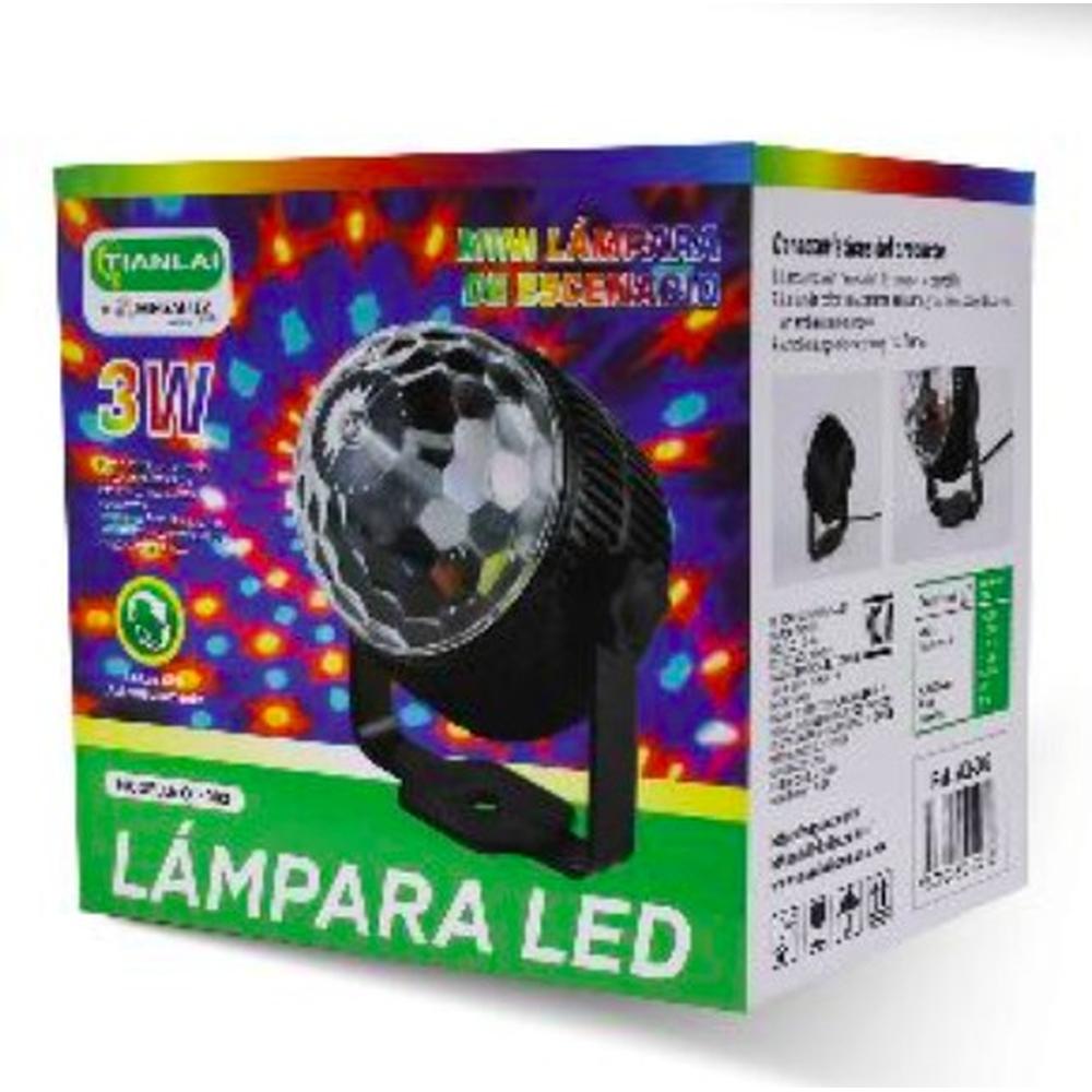 Foto 4 pulgar | Cañon Lampara Led Mini Crystal Ball 3w Automatico