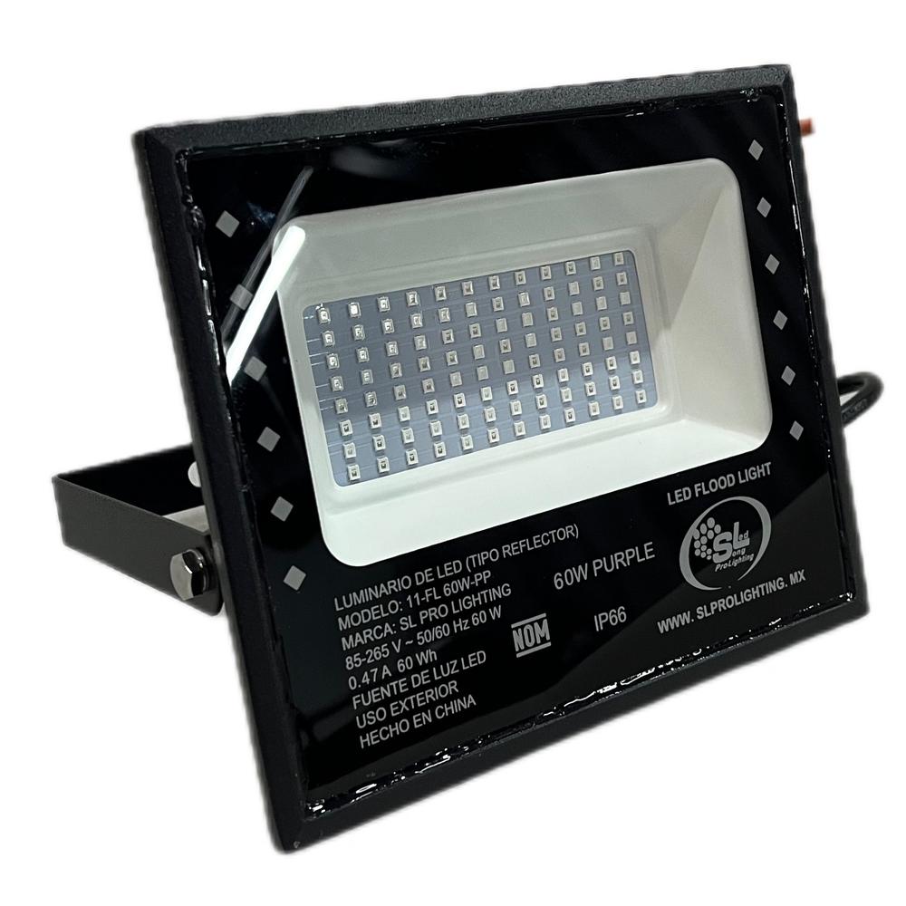 Foto 2 pulgar | Reflector Flood Flat Smd 60W UV Luz Negra Ip66 SL PROLIGHT