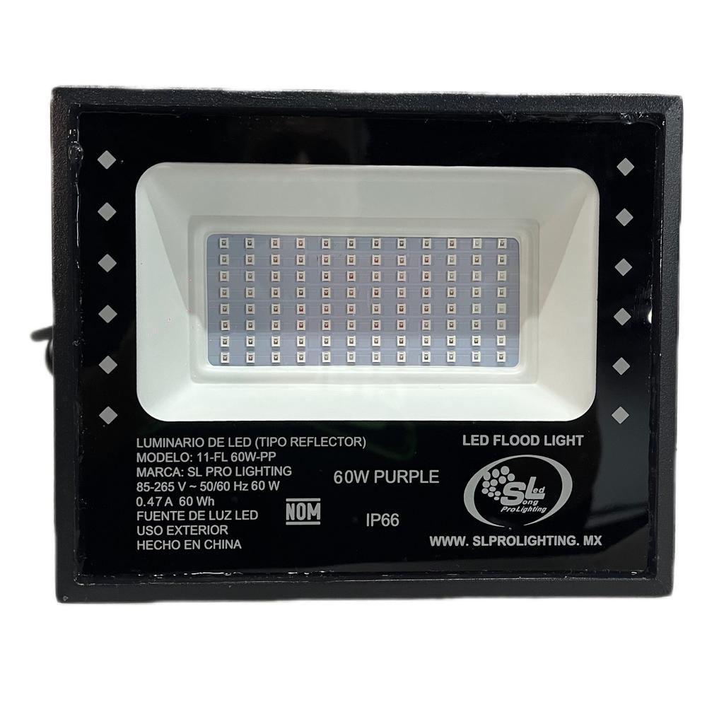 Foto 3 pulgar | Reflector Flood Flat Smd 60W UV Luz Negra Ip66 SL PROLIGHT