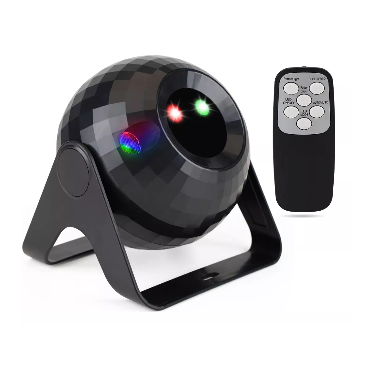 Cañon Led Audiorítmico Esfera Proyector Láser Bola Dj Fiesta Eo Safe Imports Esi-12075 Negro