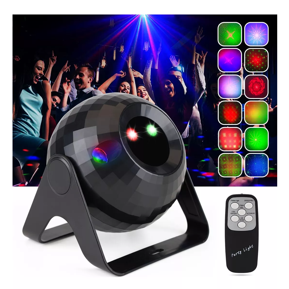 Foto 3 pulgar | Cañon Led Audiorítmico Esfera Proyector Láser Bola Dj Fiesta Eo Safe Imports Esi-12075 Negro