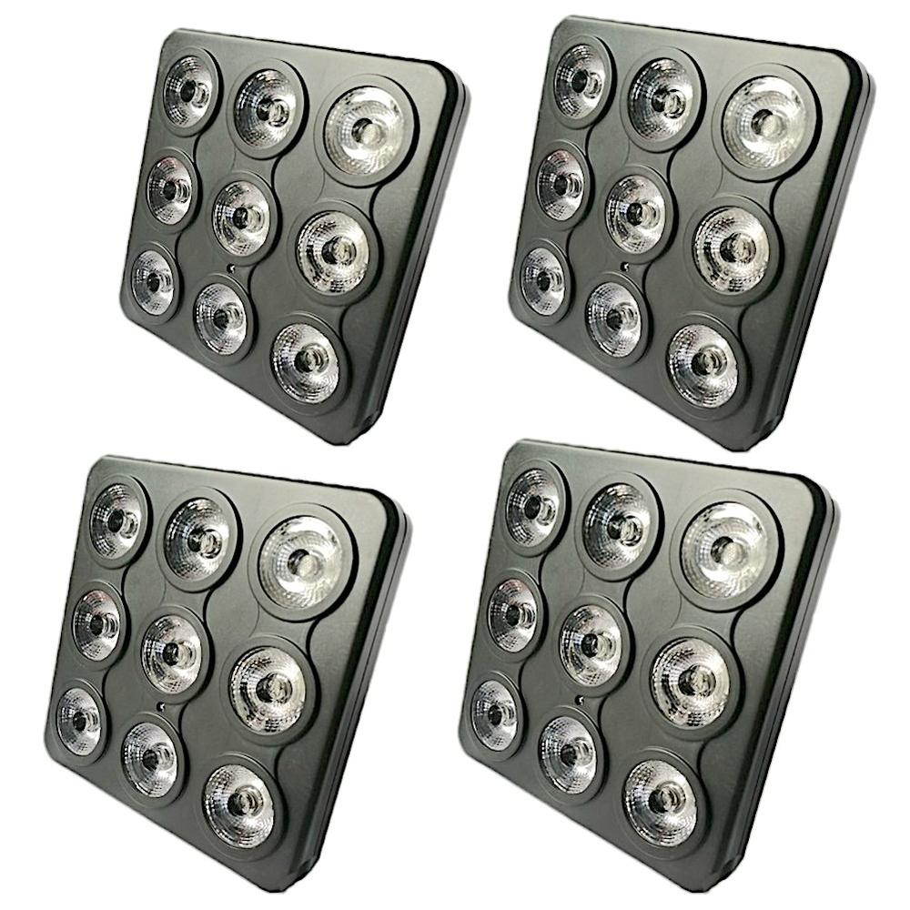 Combo de 4 Cañones LED de Pared con 9x4 RGB para Interiores y Exteriores