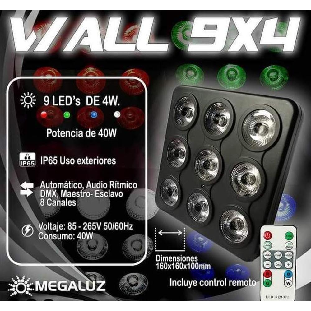 Foto 5 pulgar | Combo de 4 Cañones LED de Pared con 9x4 RGB para Interiores y Exteriores