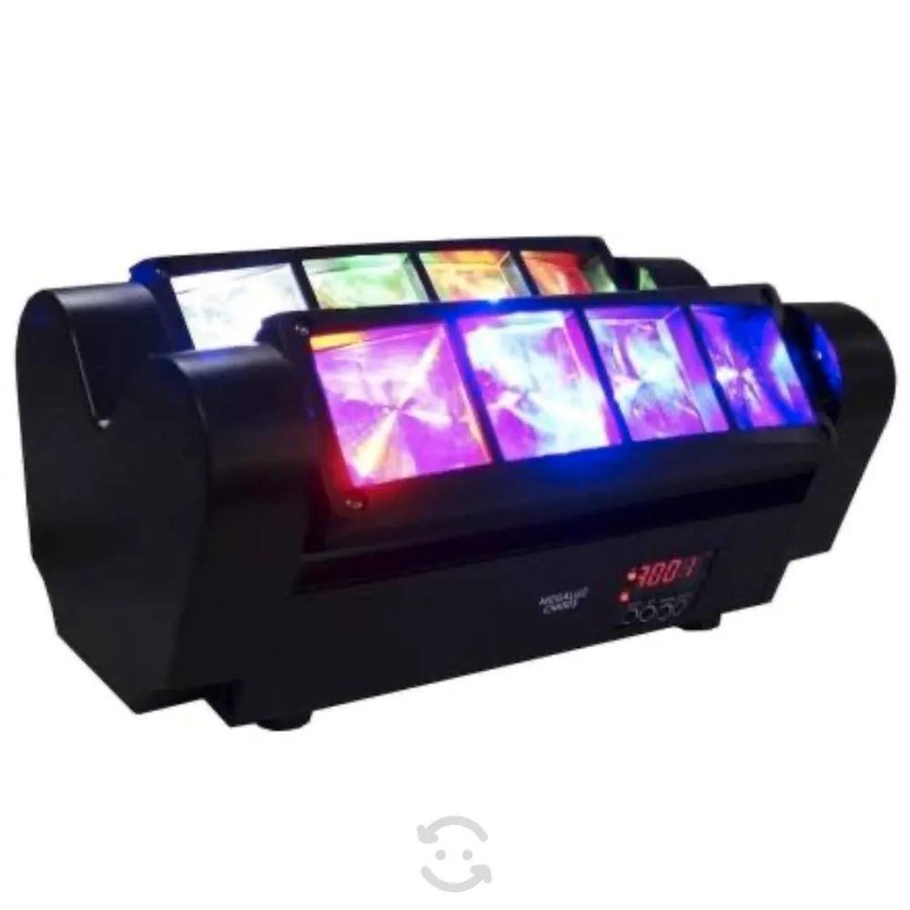 Foto 2 | Combo de 4 Mini Spider 8 Beam 8x3 RGB Beam con Control DMX y Modo Audiorítmico