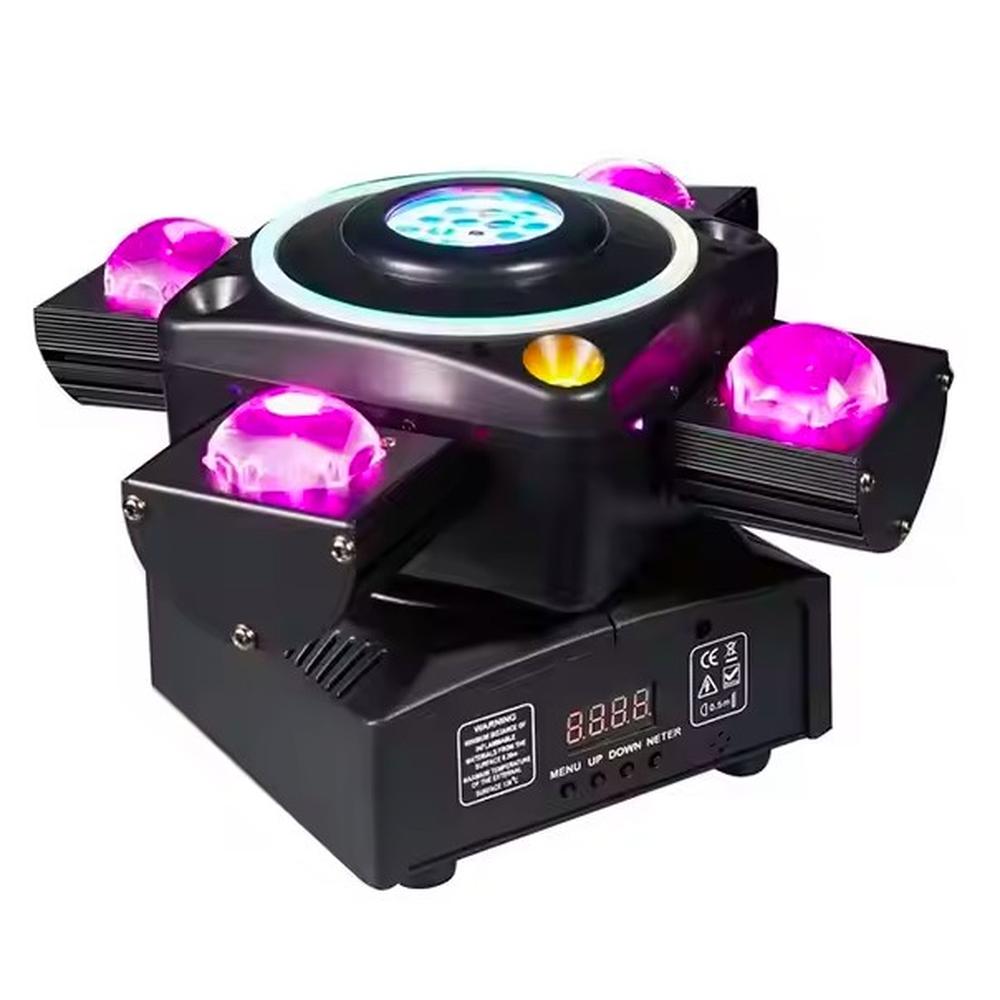 Foto 2 pulgar | Luz Disco LED con 4 Brazos y Efecto Diamante en Negro