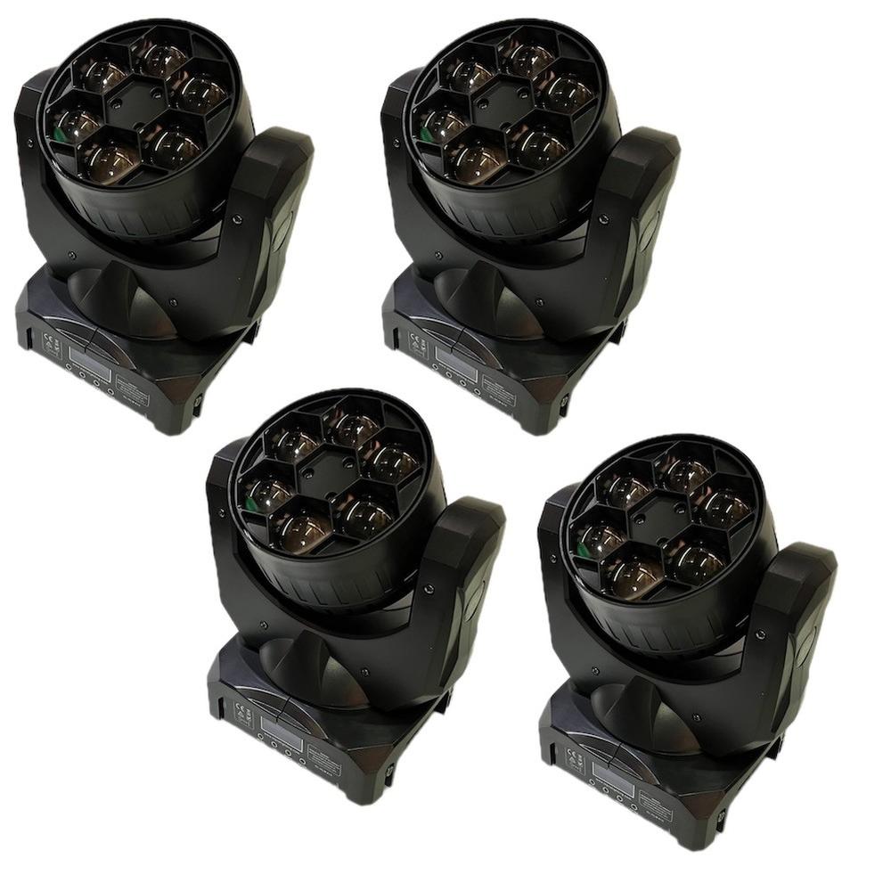 Combo 4 Cabezas Beam Beesion 6 Leds Efecto Vortex Bession 615