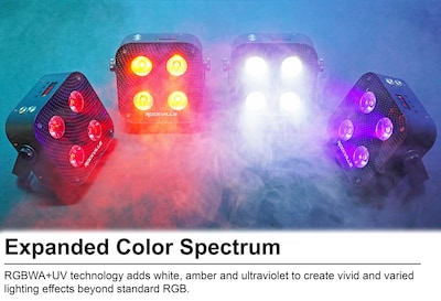 Foto 3 | Lámpara Led De Lavado Rockville Rf4 V2 Rgbwa+uv Con Aplicación Y Control Remoto - Venta Internacional.