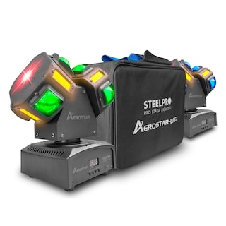 Foto 1 | Par De Beam Móviles Rgbw/ Estrobo+laser Con Maleta Steelpro