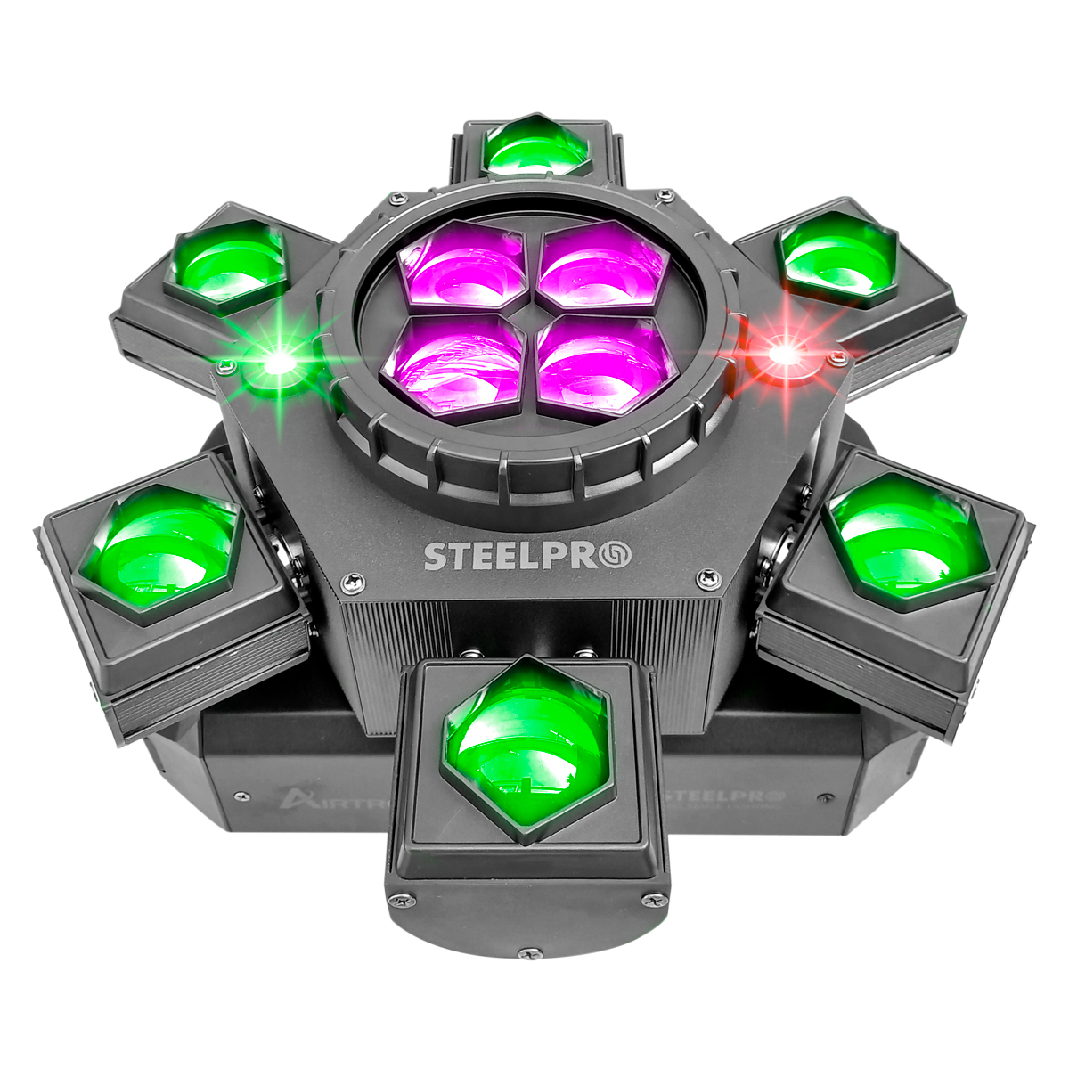 Foto 4 pulgar | Cabeza Móvil Beam Giratorio Led Rgbw Con Laser Steelpro Modelo Airtrek 110v