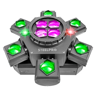 Foto 3 | Cabeza Móvil Beam Giratorio Led Rgbw Con Laser Steelpro Modelo Airtrek 110v
