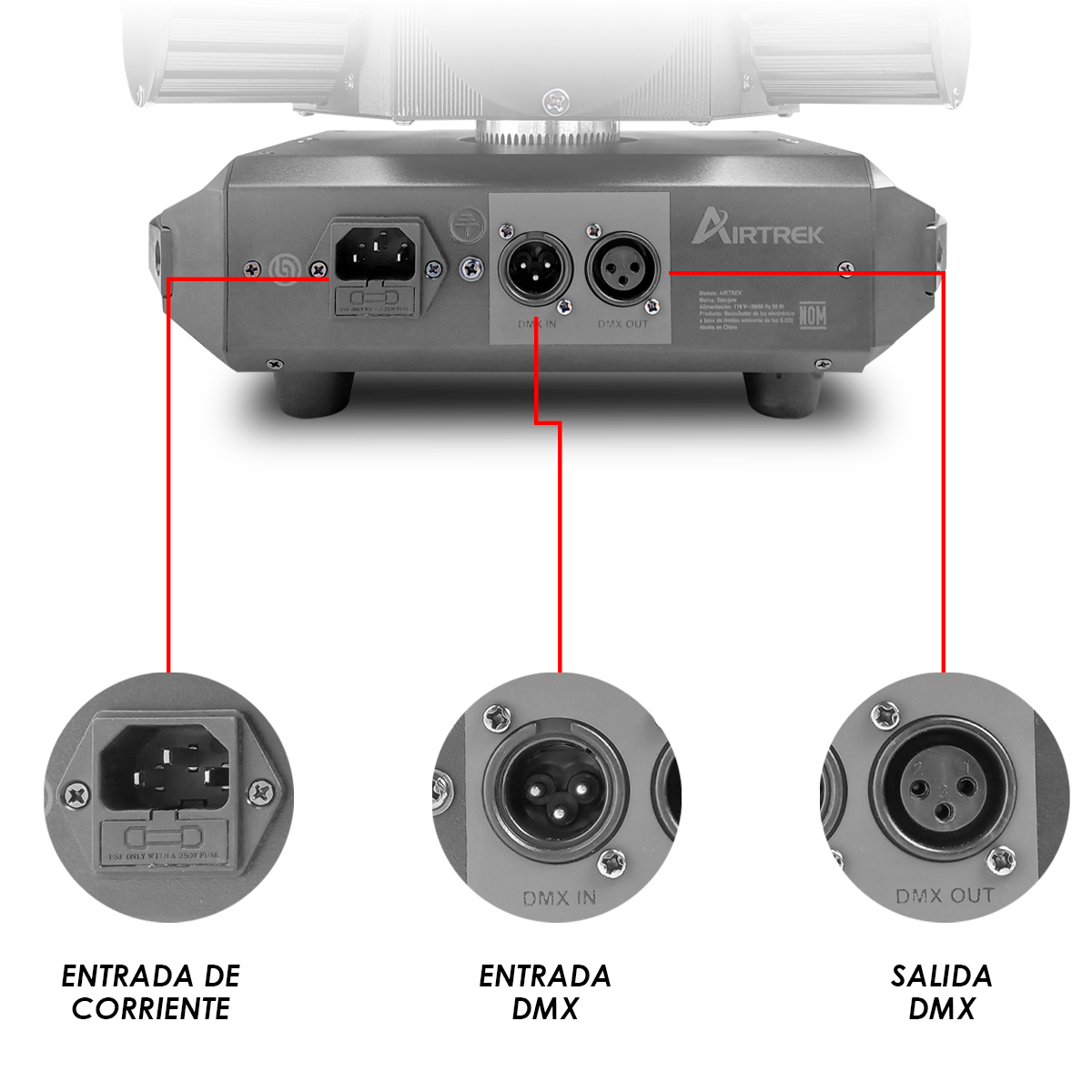 Foto 5 pulgar | Cabeza Móvil Beam Giratorio Led Rgbw Con Laser Steelpro Modelo Airtrek 110v