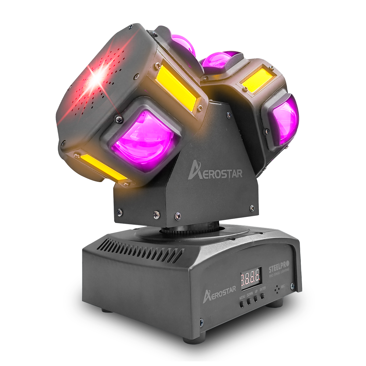 Foto 1 | Beam Móviles Rgbw/ Estrobo+laser Con Maleta Steelpro