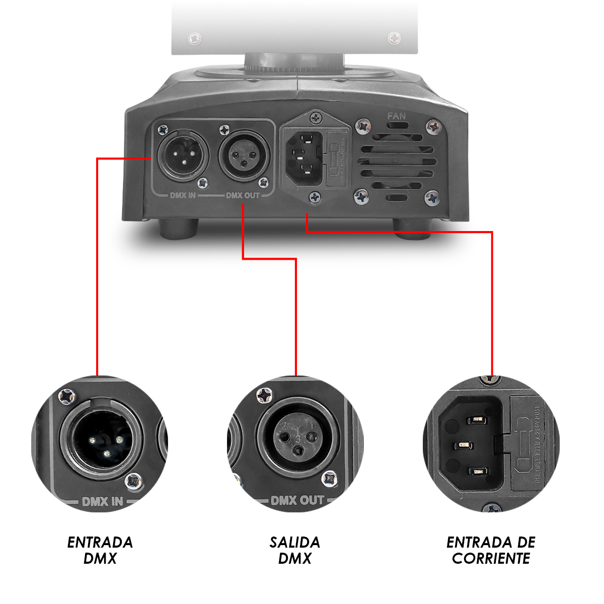 Foto 4 pulgar | Beam Móviles Rgbw/ Estrobo+laser Con Maleta Steelpro
