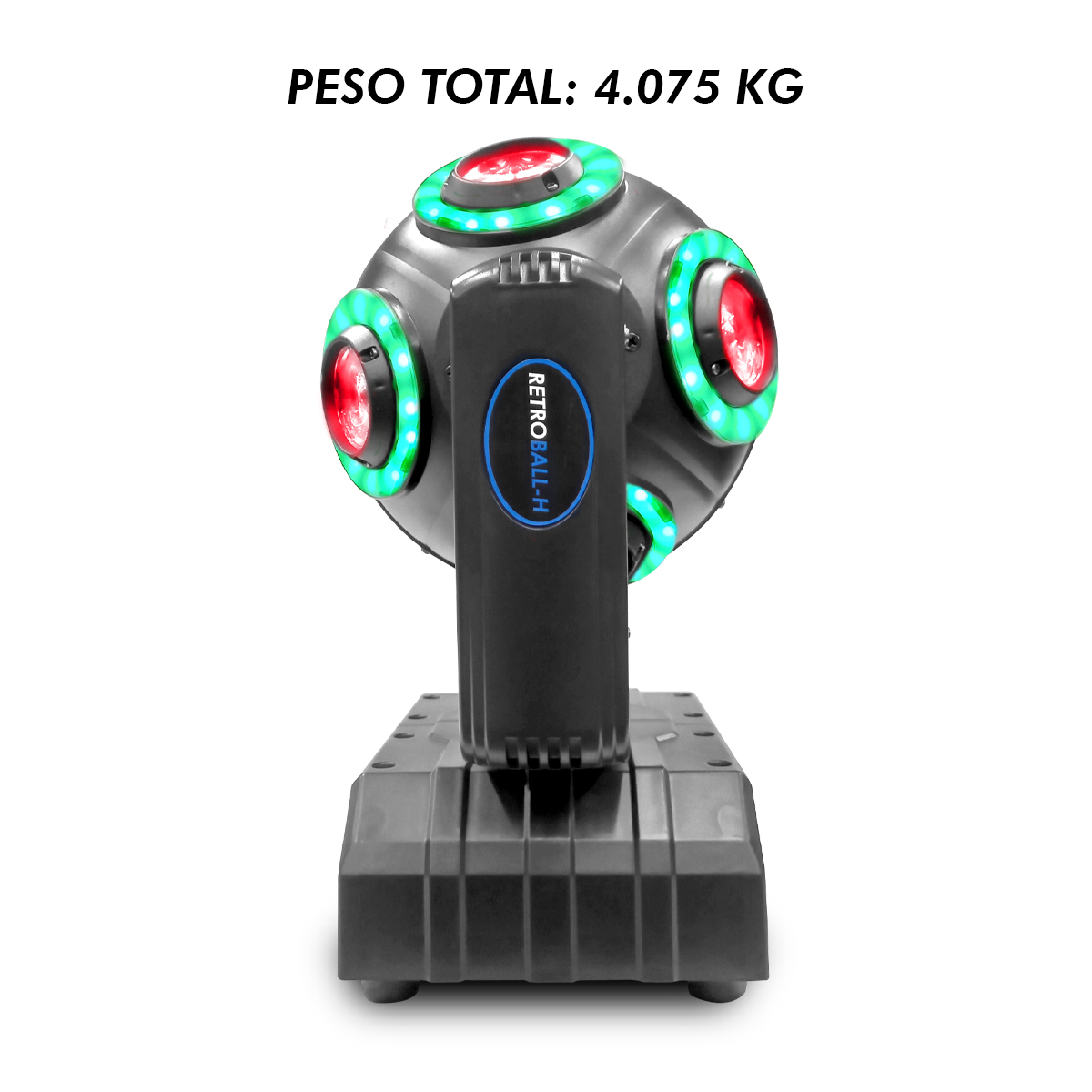 Foto 3 pulgar | Cabeza Móvil Led Beam Aro Smd 8x10 Steelpro Retroball Rgbw
