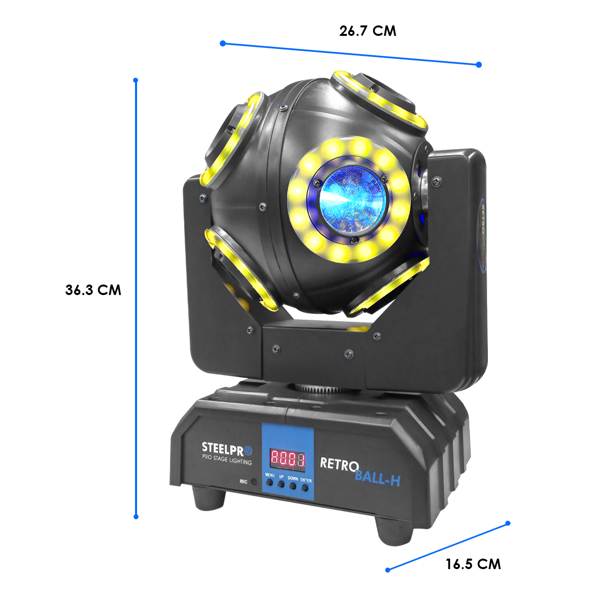Foto 4 | Cabeza Móvil Led Beam Aro Smd 8x10 Steelpro Retroball Rgbw
