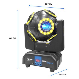 Foto 4 | Cabeza Móvil Led Beam Aro Smd 8x10 Steelpro Retroball Rgbw