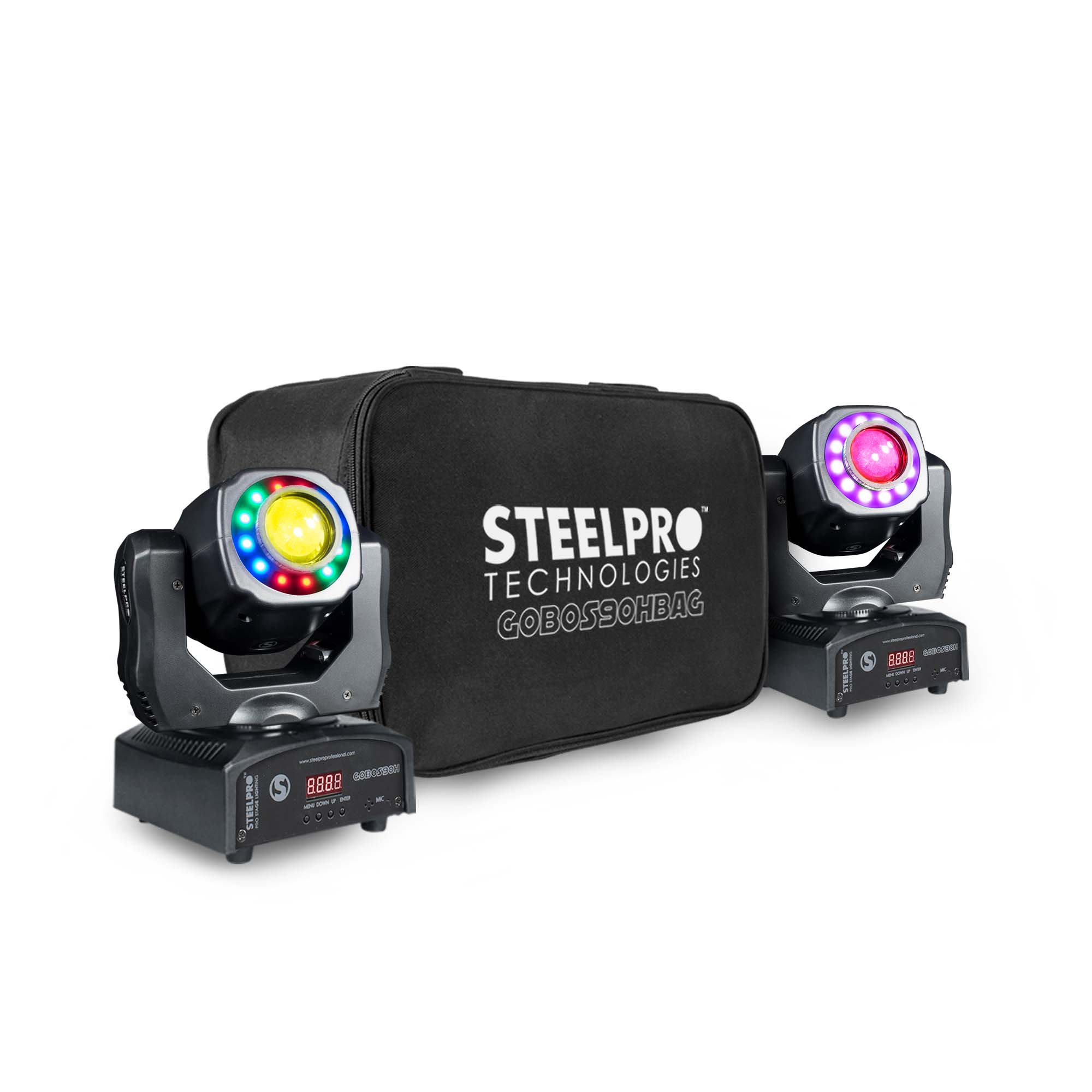 Foto 1 | Steelpro -cabeza Movil 90w Con Aro Rgb 3, 8 Gobos
