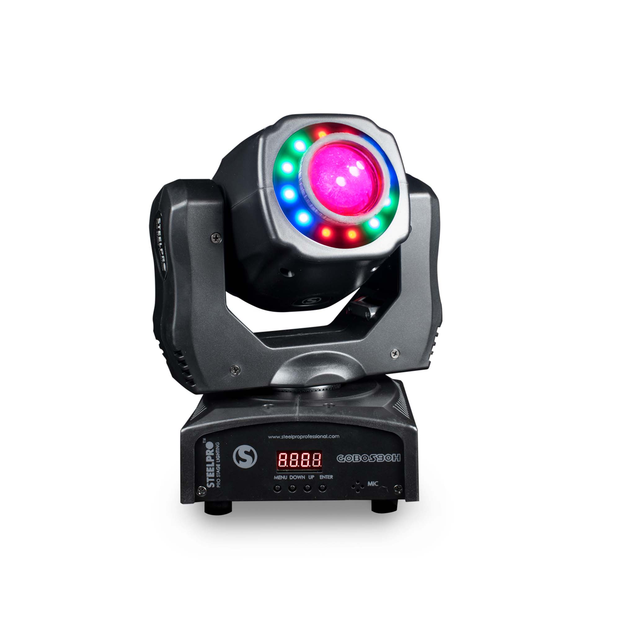 Foto 5 pulgar | Steelpro -cabeza Movil 90w Con Aro Rgb 3, 8 Gobos