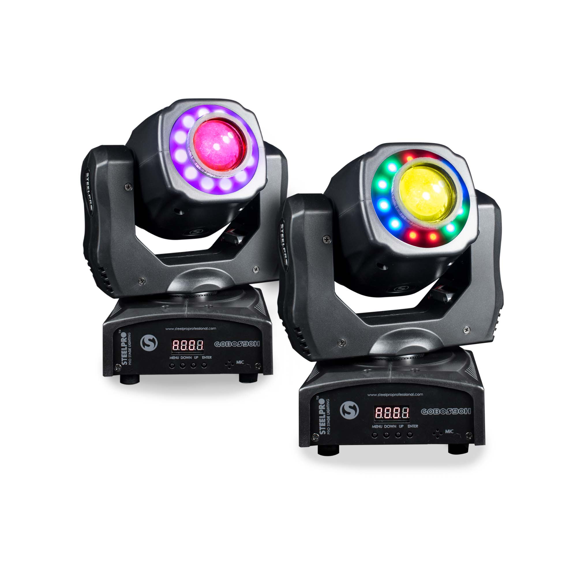 Foto 6 pulgar | Steelpro -cabeza Movil 90w Con Aro Rgb 3, 8 Gobos