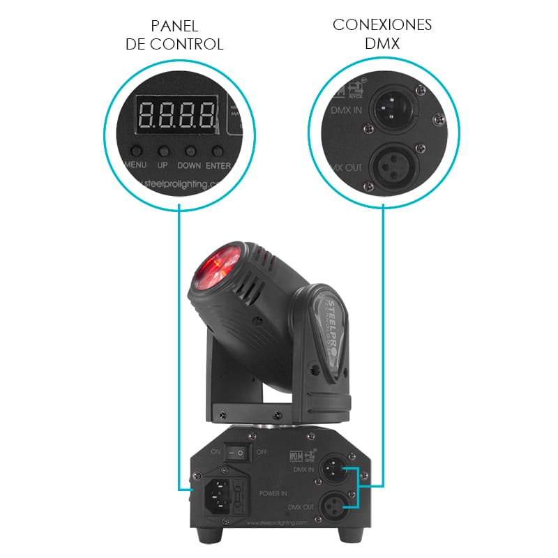 Foto 4 | Steelpro Maleta Con 2 Mini Cabezas Móvil Beam Rgbw, 4 En 1
