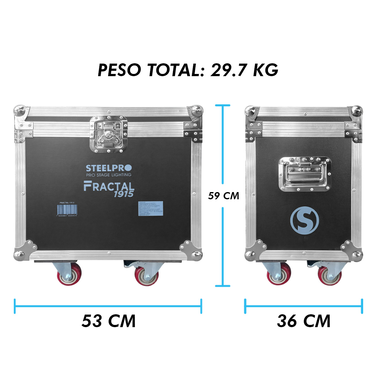 Foto 6 pulgar | Case Cabezas Robóticas Led 19x15w Rgbw Efecto Wash Steelpro