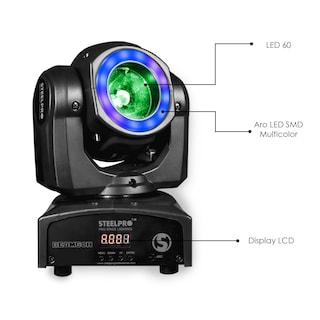 Foto 2 | Cabeza Robotica Dj Beam 60 W Rgbw - Steelpro