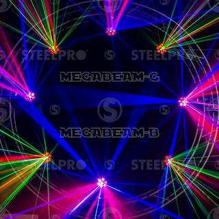 Foto 2 | Luces Led Profesional Case Con 2 Cabezas Robóticas Rgbw + Laser Verde Laser Azul Dj/escenario Dmx - Steelpro