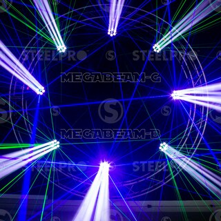 Foto 4 | Luces Led Profesional Case Con 2 Cabezas Robóticas Rgbw + Laser Verde Laser Azul Dj/escenario Dmx - Steelpro
