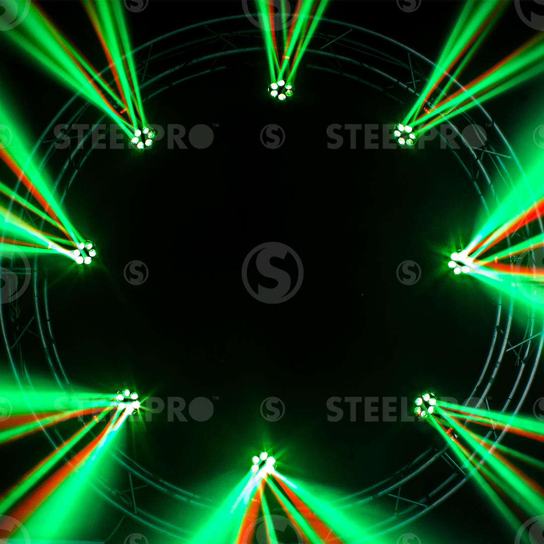 Foto 5 | Luces Led Profesional Case Con 2 Cabezas Robóticas Rgbw + Laser Verde Laser Azul Dj/escenario Dmx - Steelpro