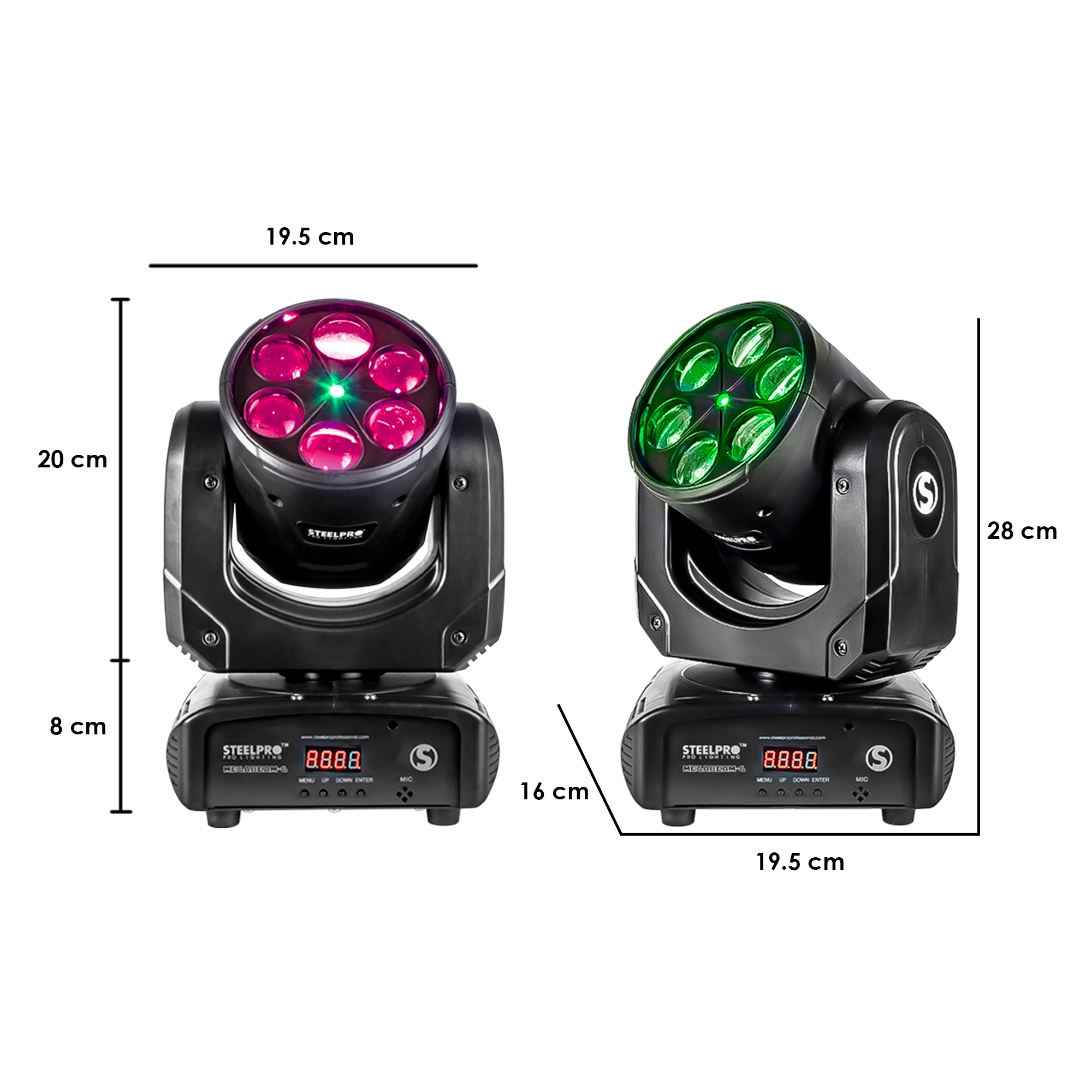 Foto 6 | Luces Led Profesional Case Con 2 Cabezas Robóticas Rgbw + Laser Verde Laser Azul Dj/escenario Dmx - Steelpro