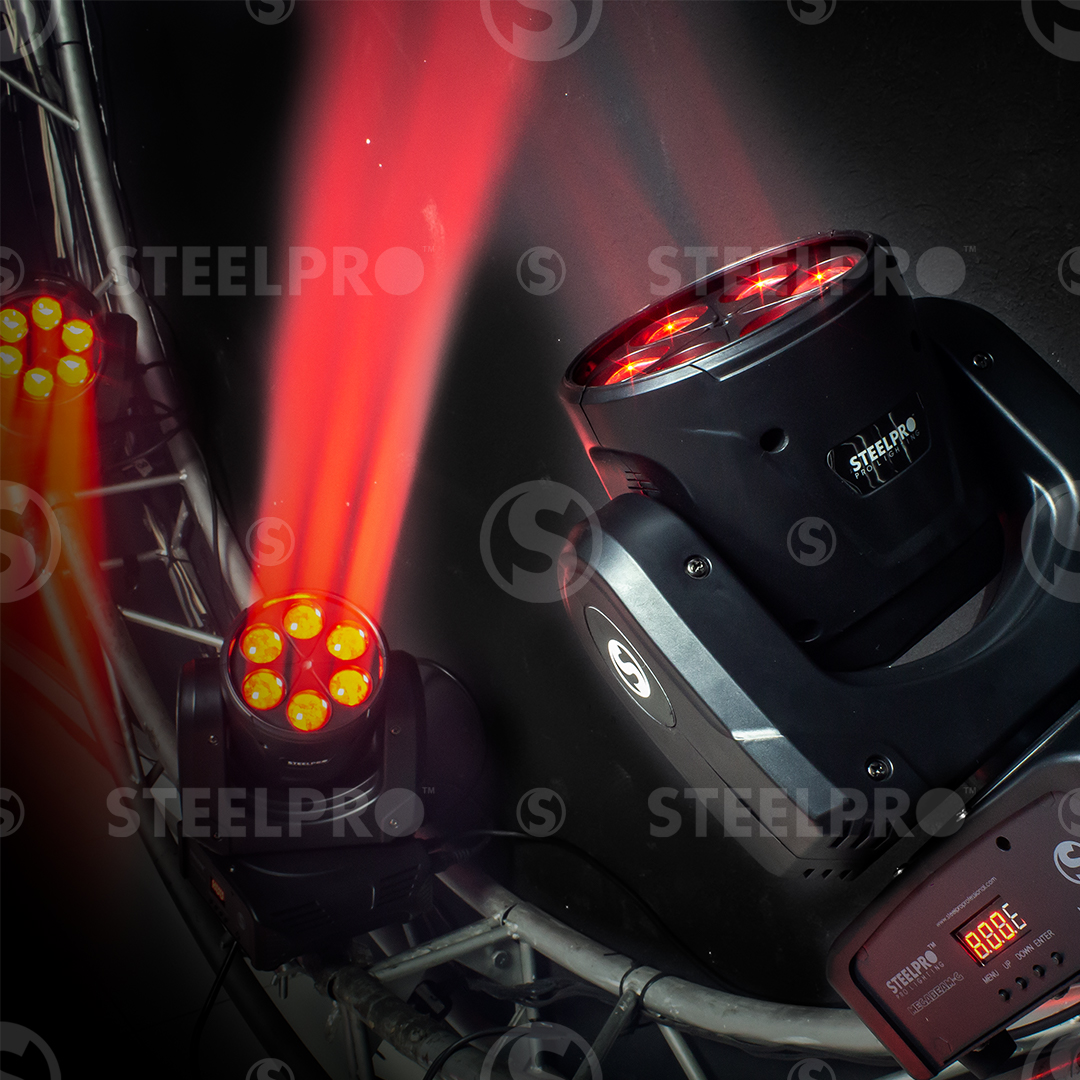 Foto 8 | Luces Led Profesional Case Con 2 Cabezas Robóticas Rgbw + Laser Verde Laser Azul Dj/escenario Dmx - Steelpro