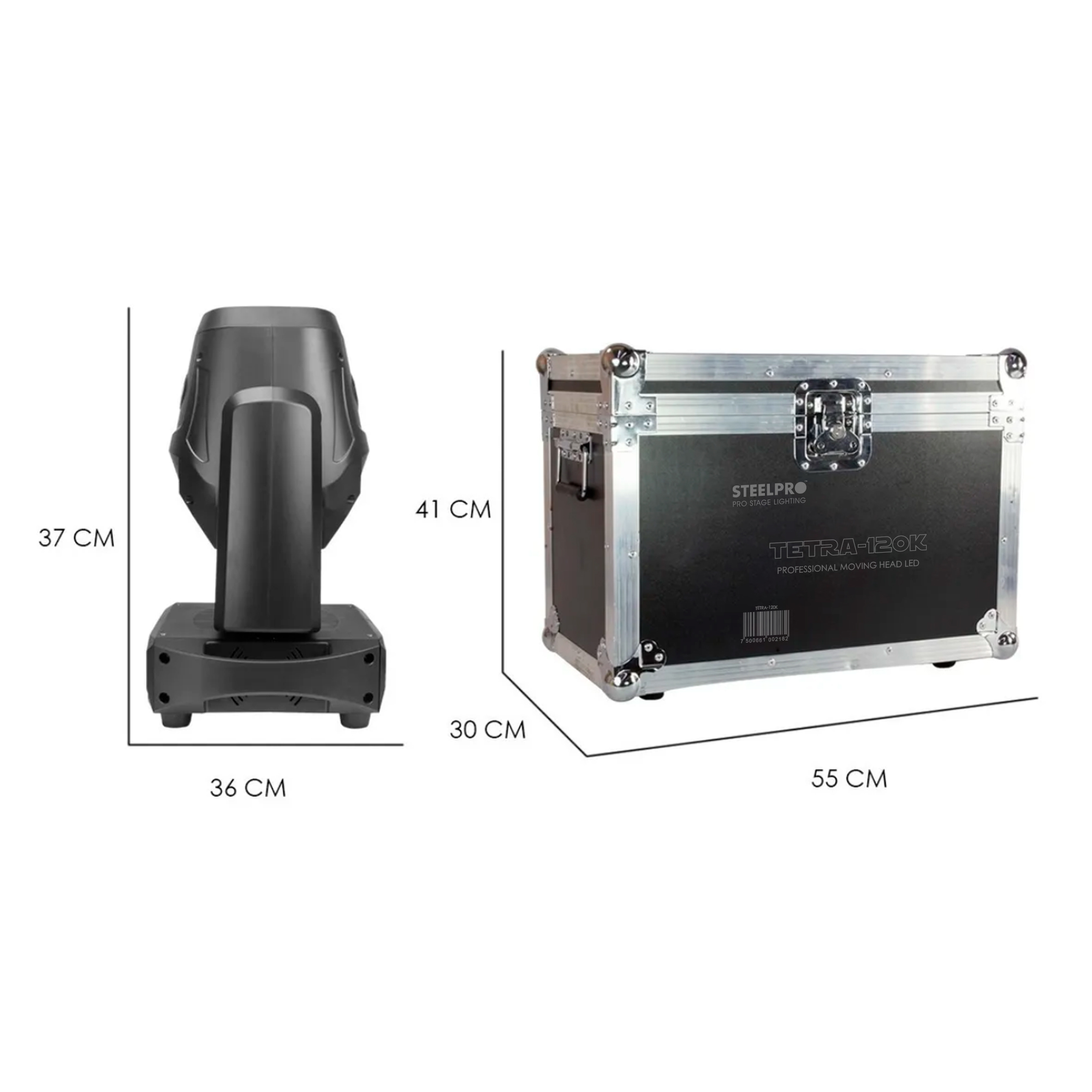 Foto 4 pulgar | Cabeza Movil Case 2pza 120w Prisma Gobo Rotatorio Steelpro