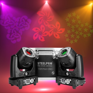 Foto 5 | Cabeza Movil Case 2pza 120w Prisma Gobo Rotatorio Steelpro