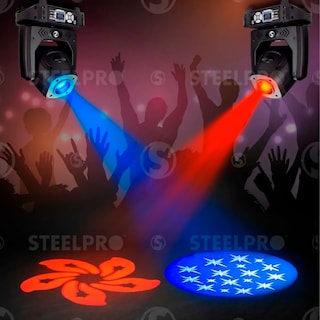 Foto 7 | Cabeza Movil Case 2pza 120w Prisma Gobo Rotatorio Steelpro