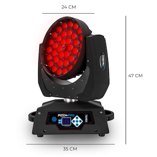 Foto 2 | Cabeza Robotica Led Wash/zoom Rgbw 36x15w Pizza-pro Steelpro