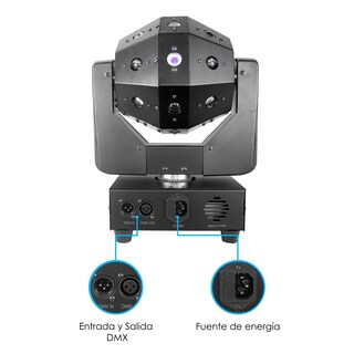 Foto 5 | Luz De Escenario Profesional Case 2 Cabezas Magicball Moviles Led Profesionales Rgbw Beam Laser Estrobo Dj Dmx512 Stee