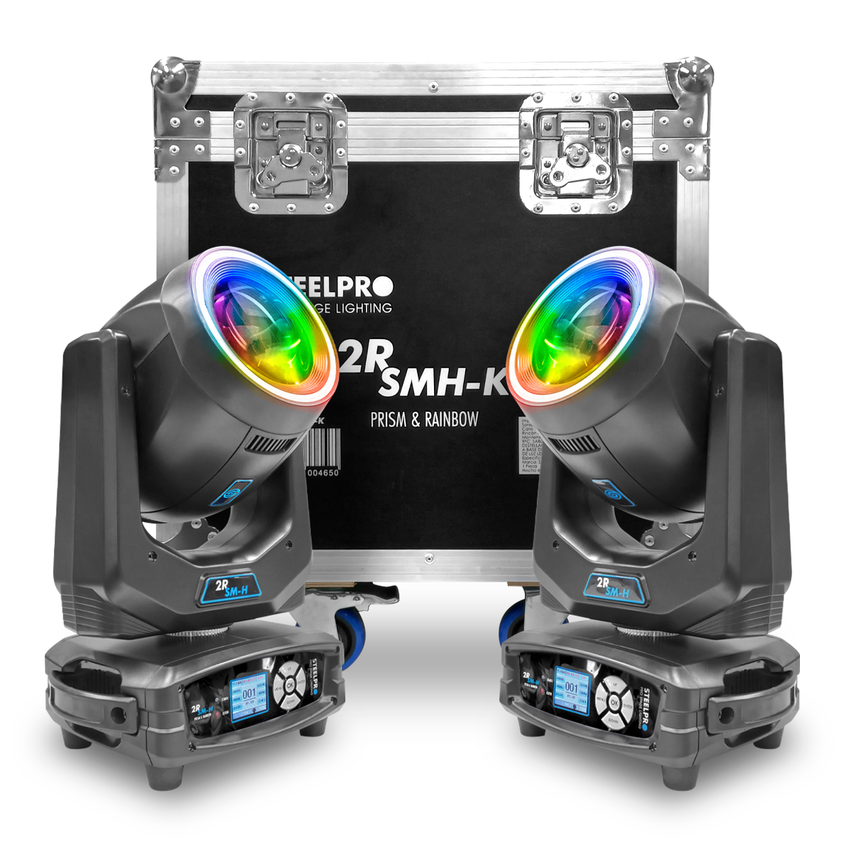 Foto 2 pulgar | Case 2 Cabezas Móviles Led Beam Profesional Rainbow Steelpro