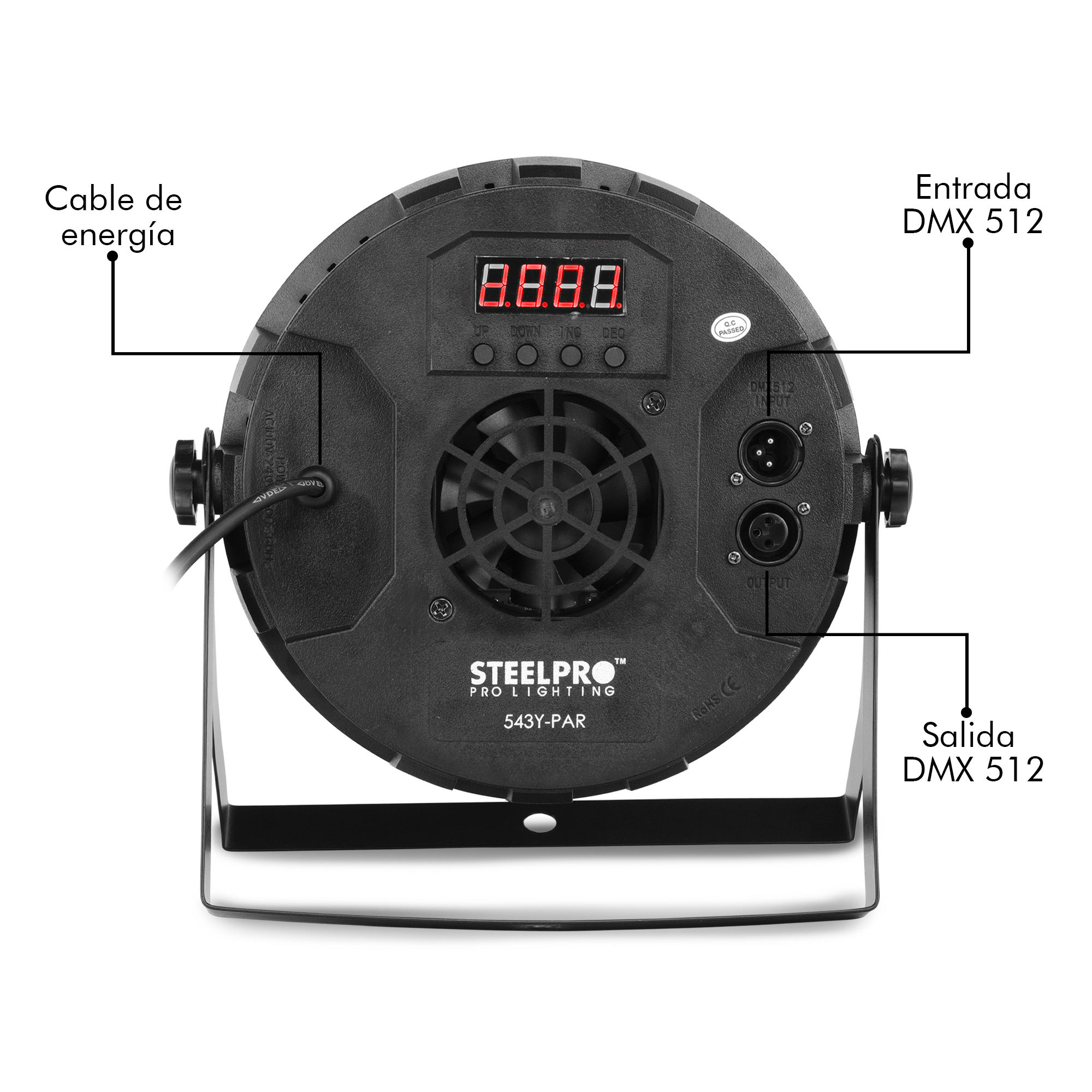 Foto 6 pulgar | Cañón Led Par 54 Led X 3w Rgb + Ambar Full Color - Steelpro