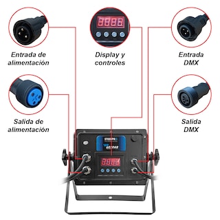 Foto 5 | Luz De Escenario Led Par Led Steelpro Wp-603par 127v Luces Color Rgb