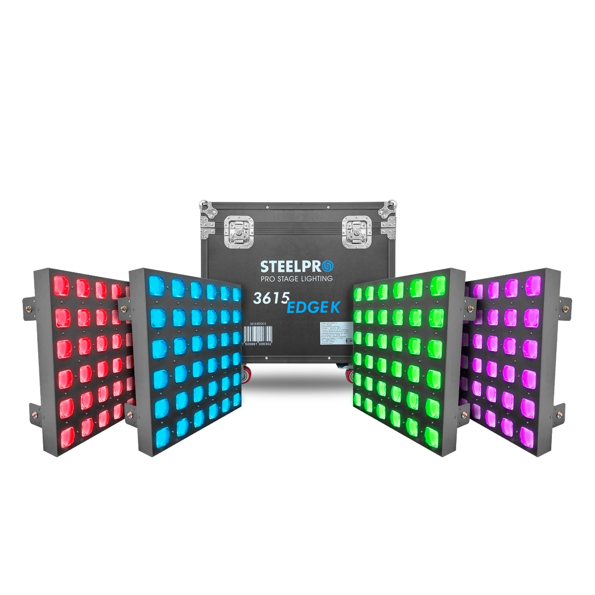 Panel Led Profesional Con Case 36x15w Rgbw 4 En 1 - Steelpro $30,665