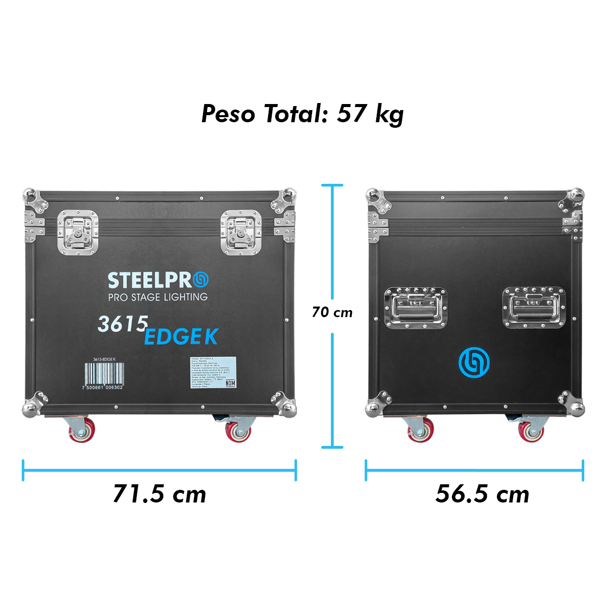 Foto 8 pulgar | Panel Led Profesional Con Case 36x15w Rgbw 4 En 1 - Steelpro