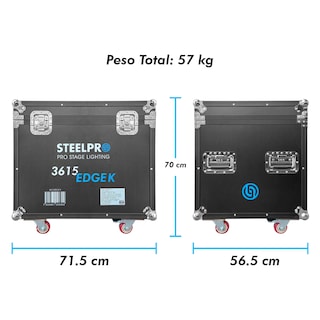 Foto 7 | Panel Led Profesional Con Case 36x15w Rgbw 4 En 1 - Steelpro