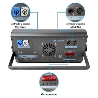 Foto 4 | Estrobo Profesional 960 Led Rgb+ Estrobo Dmx Steelpro