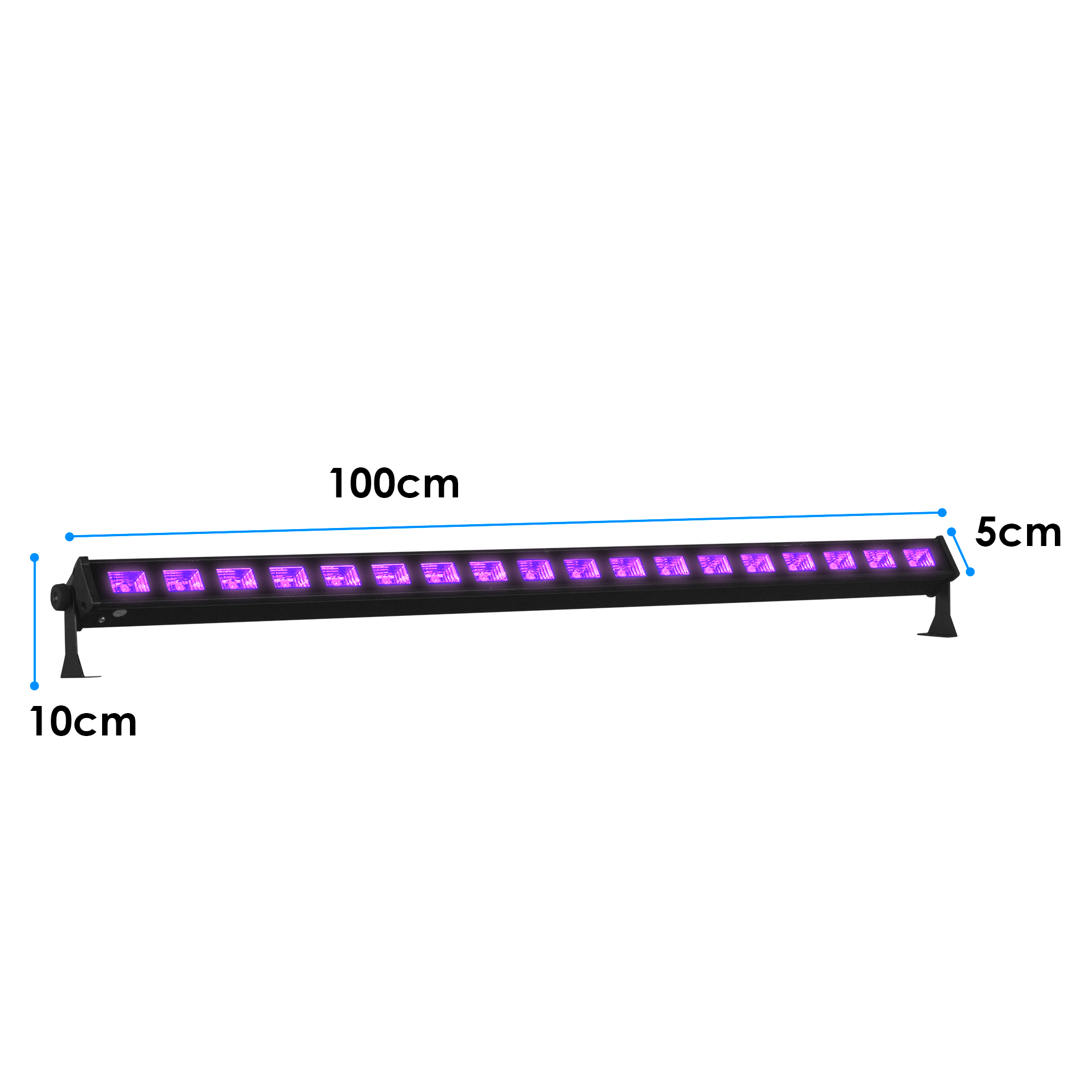 Foto 4 pulgar | Barra Led Ultravioleta Metalica 18x5 Watts Steelpro Uv185bar