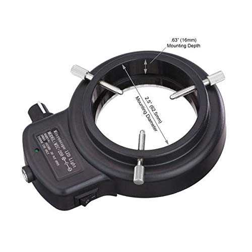 Foto 4 pulgar | Lámpara De Anillo Para Microscopio Amscope Led-144a 144-led Con Adaptador - Venta Internacional.