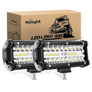 Foto 1 | Barra Led Pods Nilight, 2 Unidades, 16,5 Cm, 120 W, Triple Hilera - Venta Internacional.