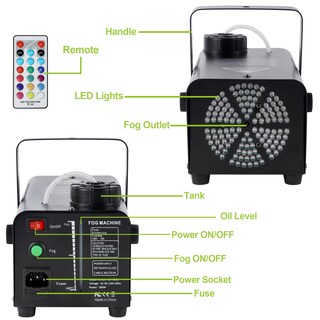 Foto 2 | Máquina De Niebla Atdawn Con 126 Luces Led De 520 Ml Y 500 W - Venta Internacional.